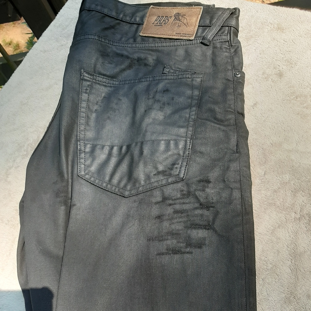 PRPS Black Demon Jeans in Bruised Never Broken sz 38